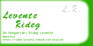 levente rideg business card